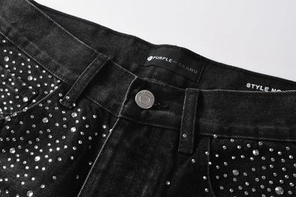 Purple Brand Crystal Diamond Jeans #9125