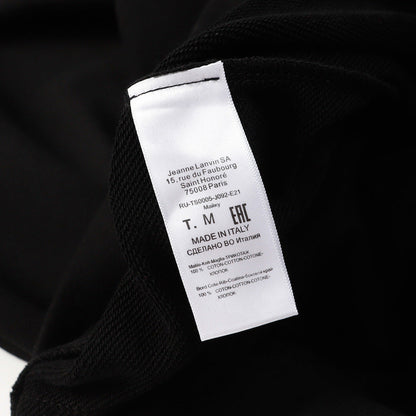 Lanvin Logo Embroidered Cotton Hooded Sweatshirt