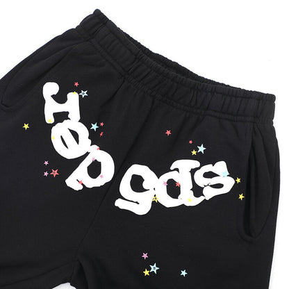 Sp5der Classic Flame Logo Graffiti Pant-Brown #146